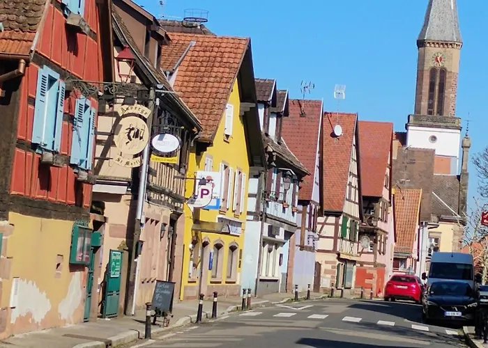 Le Marronnier, Parking Et Terrasse Au Calme, Entre Colmar-riquewihr Et Obernai, Vue Sur Espaces Verts Et Coteaux D Alsace, Route Du Vin-châteaux Châtenois